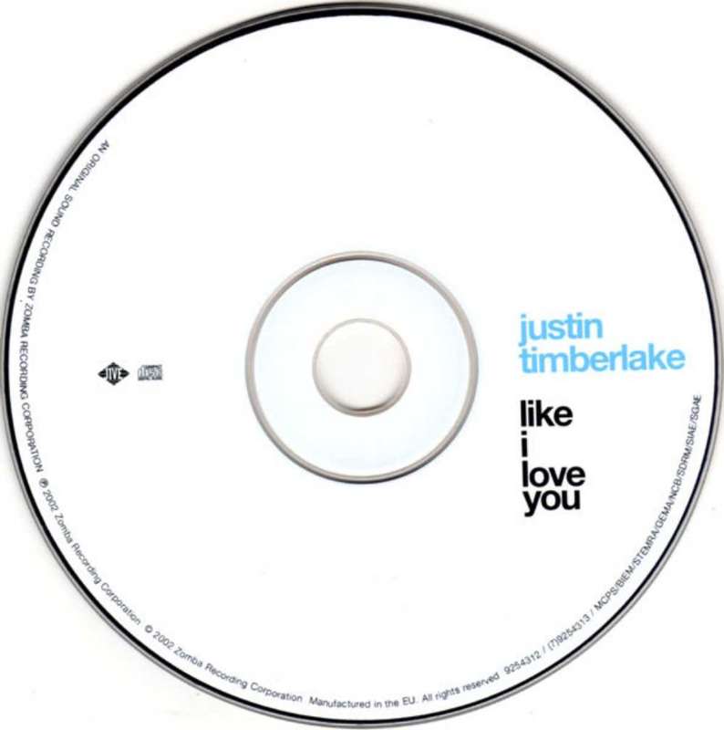 Justin Timberlake  Like I Love You CD single
