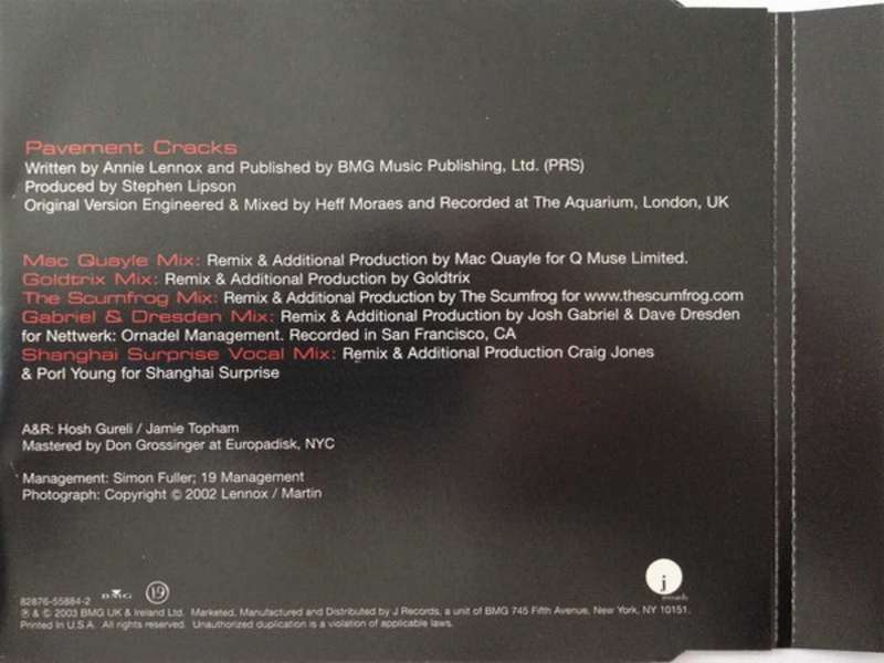 Annie Lennox  Pavement Cracks (The Remixes)