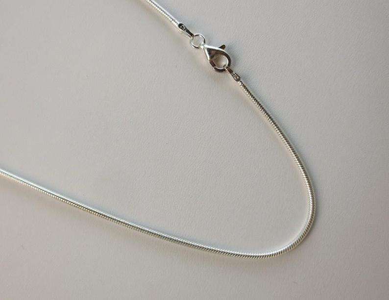 55cm Sterling Silver SNAKE neckchain (1.9mm)