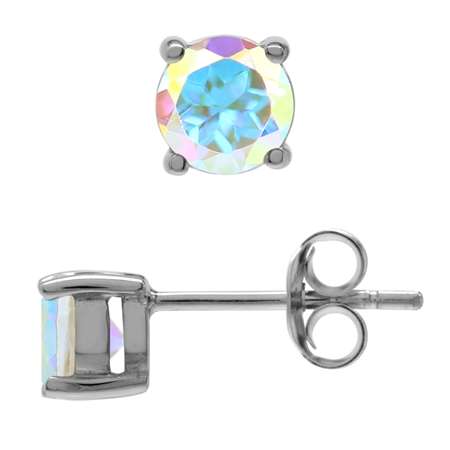 Sterling silver earrings - MOONGLOW / MERCURY MIST TOPAZ