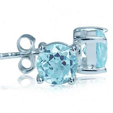 Sterling silver earrings - BLUE TOPAZ