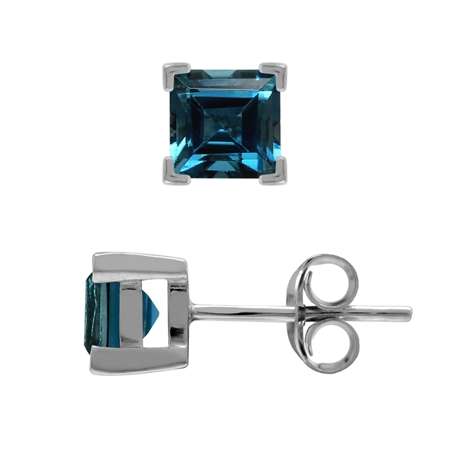 Sterling silver earrings - LONDON BLUE TOPAZ