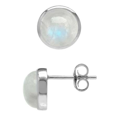 Sterling silver earrings - RAINBOW MOONSTONE
