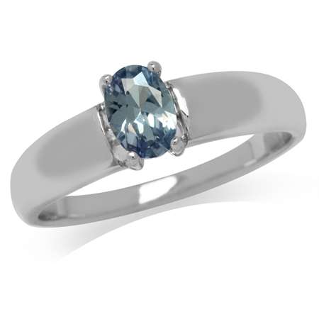 Sterling silver ring - Created ALEXANDRITE (size 9.25 / S)