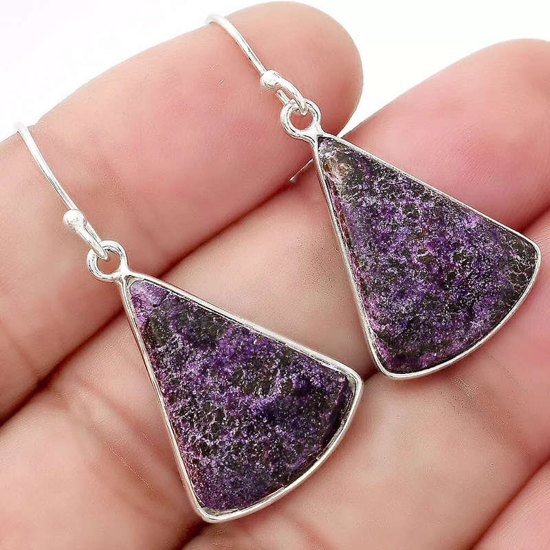 Sterling silver earrings - PURPURITE