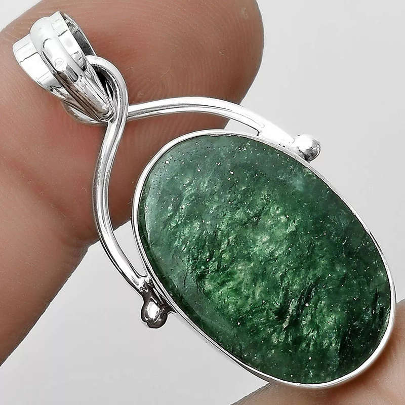Sterling silver pendant - AVENTURINE
