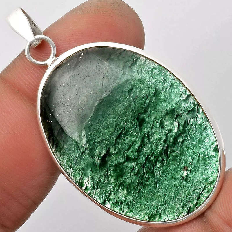 Sterling silver pendant - AVENTURINE