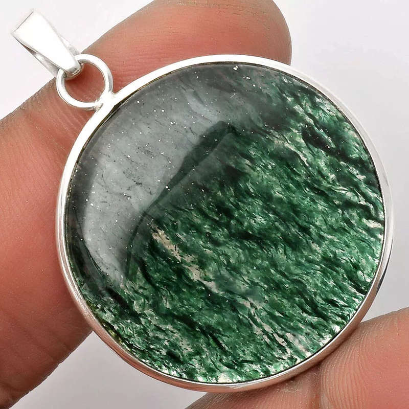 Sterling silver pendant - AVENTURINE