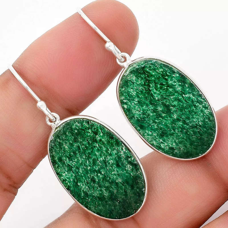 Sterling silver earrings - AVENTURINE