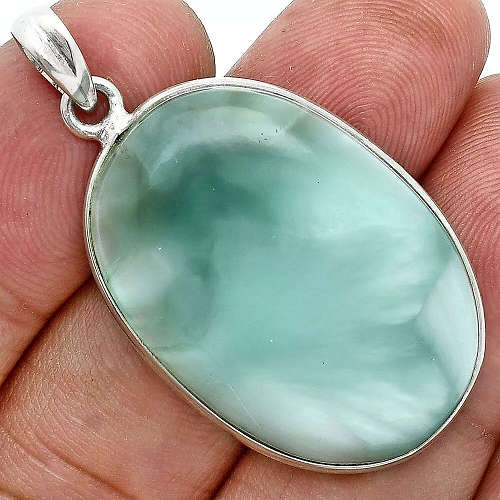 Sterling silver pendant - HEMIMORPHITE