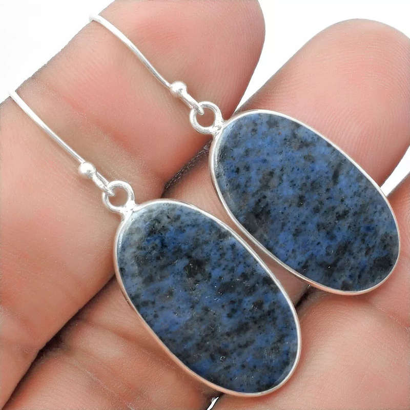 Sterling silver earrings - DUMORTIERITE