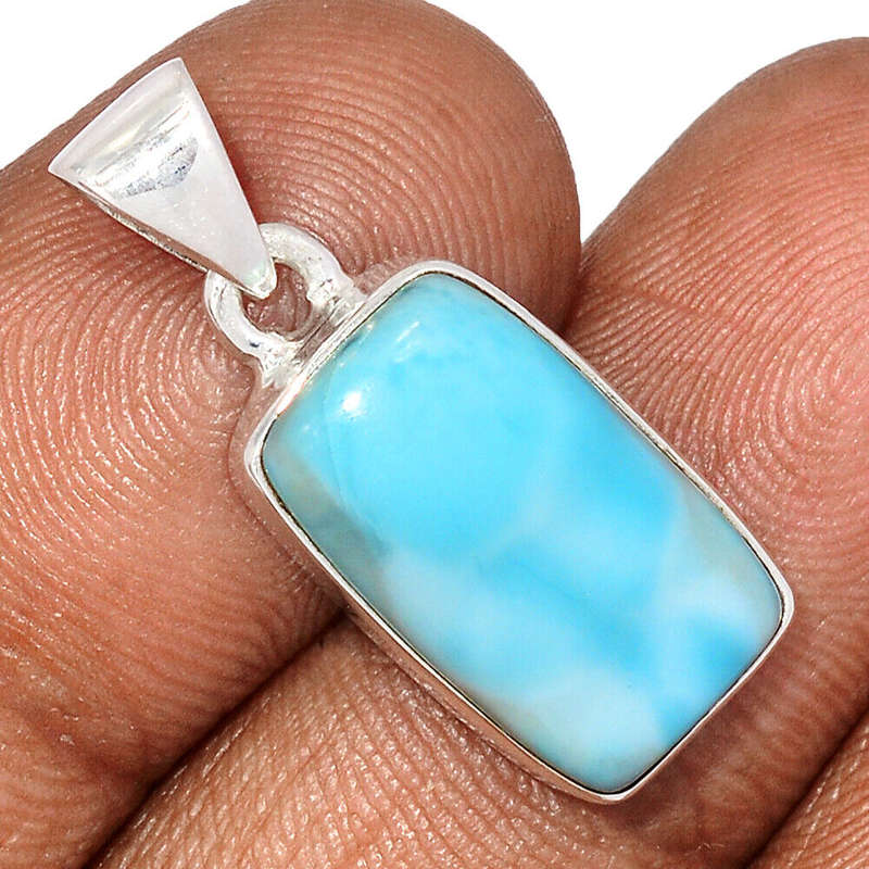 Sterling silver pendant - LARIMAR