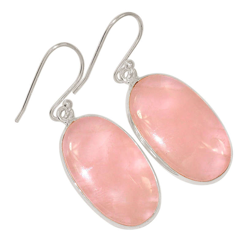 Sterling silver earrings - ROSE QUARTZ