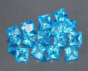 SWISS BLUE TOPAZ squares - sold individually