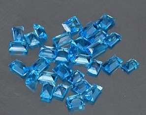 SWISS BLUE TOPAZ baguettes - sold individually