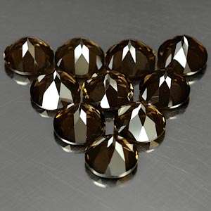 7mm round SMOKY QUARTZ - sold individually