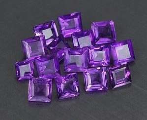 2.5mm square AMETHYST - sold individually
