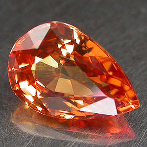 0.60ct Orange SAPPHIRE pear facet