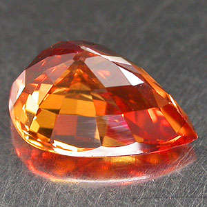 0.60ct Orange SAPPHIRE pear facet