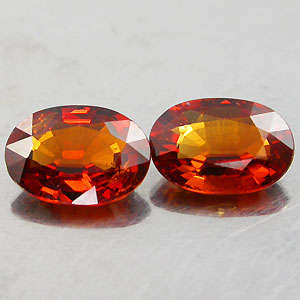 1.82ctw Top orange red SPESSARTINE GARNET oval set