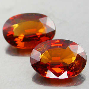 1.82ctw Top orange red SPESSARTINE GARNET oval set