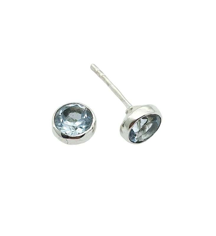 Sterling silver earrings - BLUE TOPAZ