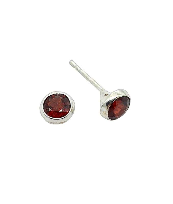 Sterling silver earrings - GARNET