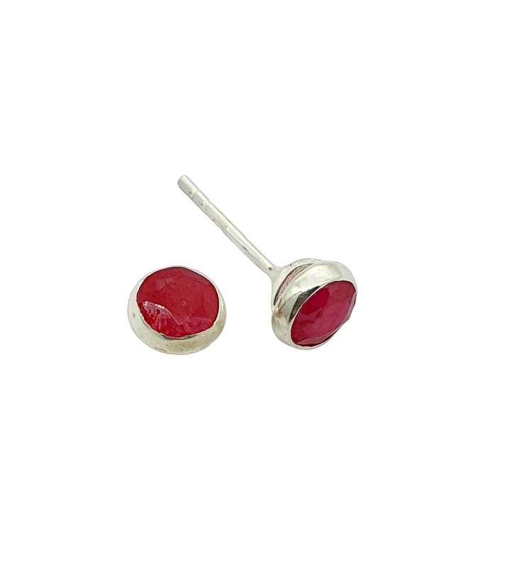 Sterling silver earrings - RUBY