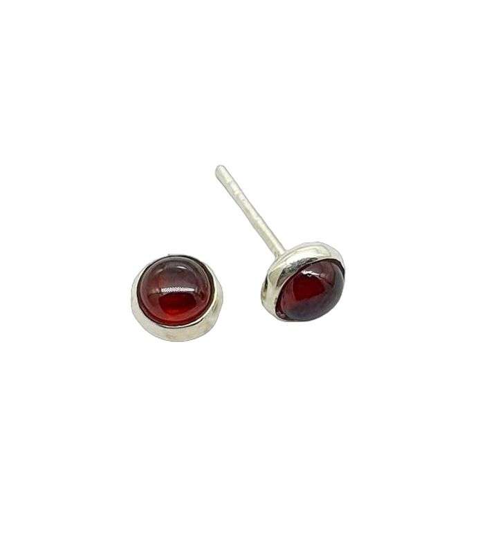 Sterling silver earrings - GARNET
