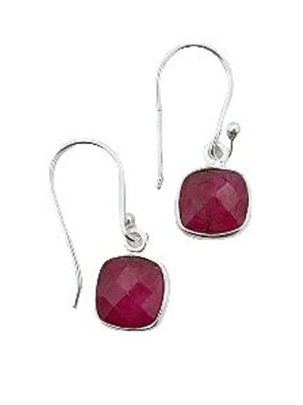 Sterling silver earrings - RUBY