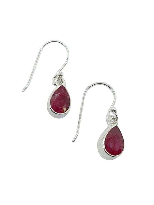 Sterling silver earrings - RUBY