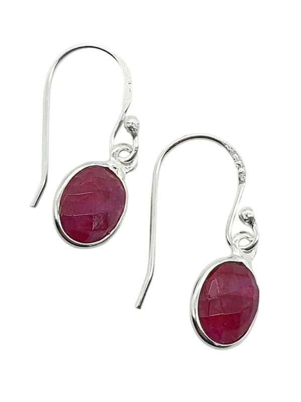 Sterling silver earrings - RUBY