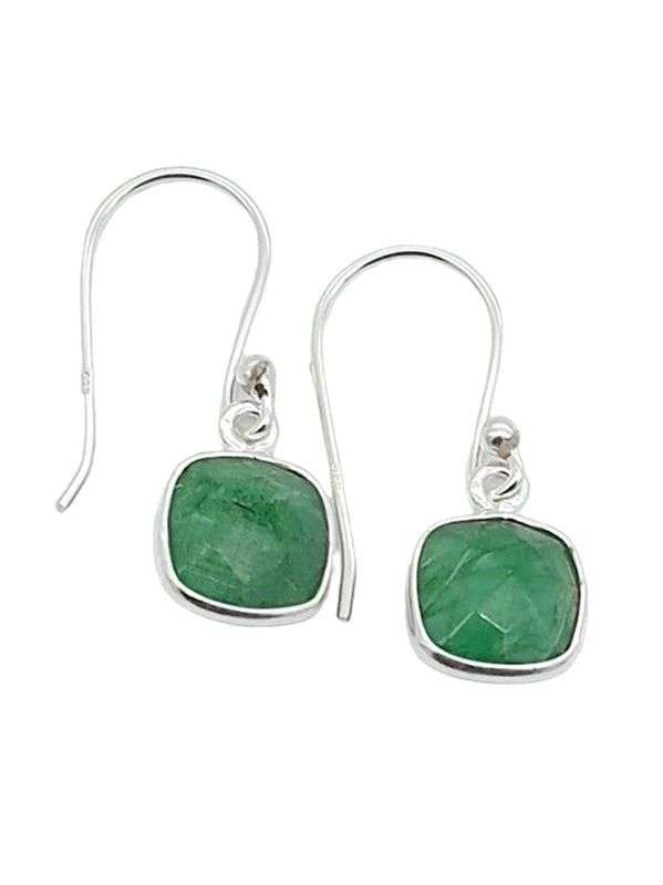Sterling silver earrings - EMERALD