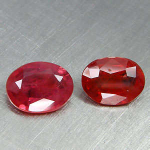 1.59ctw Pink red SAPPHIRE oval set