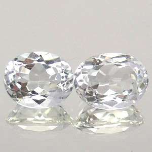 9.85ctw WHITE TOPAZ oval set