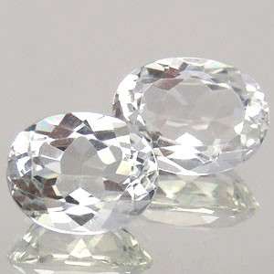 9.85ctw WHITE TOPAZ oval set
