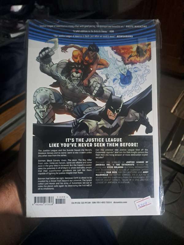 DC Universe Rebirth Justice League Of America vol.1 The extremists [ISBN 9781401273538] (DC)