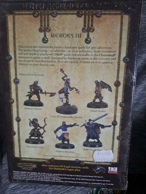 Sealed Dungeons And Dragons miniatures Heroes 3