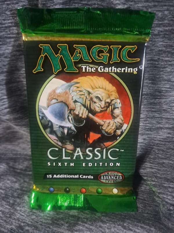 Sealed Magic The Gathering Classic Sixth Edition Booster Pack