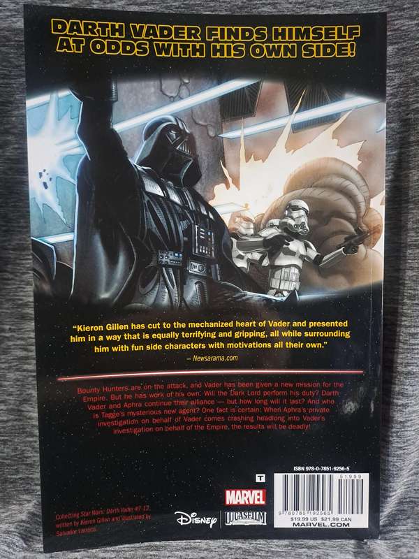 Star Wars Darth Vader Shadows And Secrets [ISBN 9870785192565](Marvel Comics)