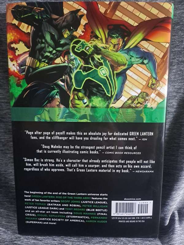 Green Lantern Rise Of The Third Army [ISBN 9781401244996](DC Comics)