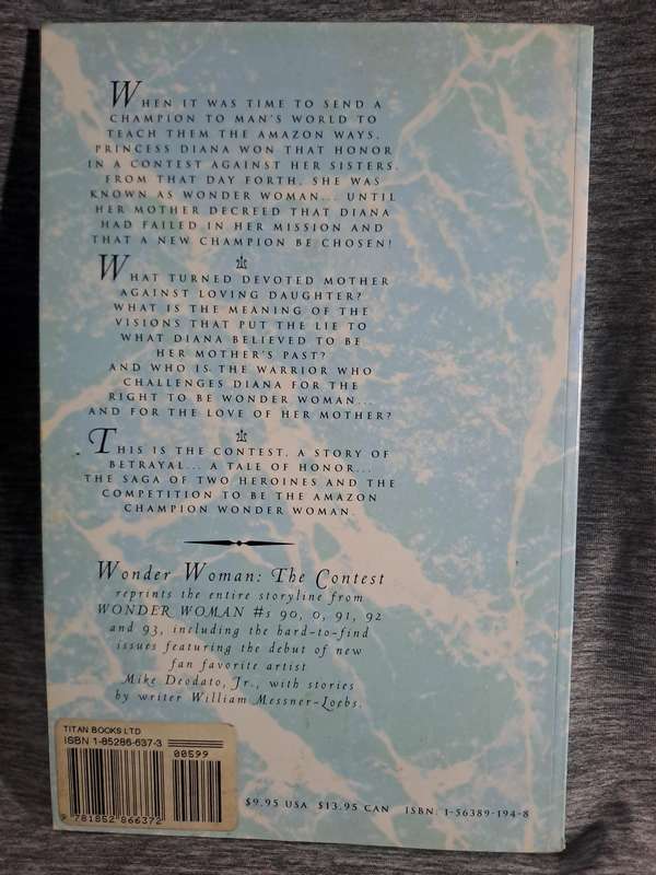 Wonder Woman The Contest [ISBN 1852866373](DC Comics)(slight tear on intro page)