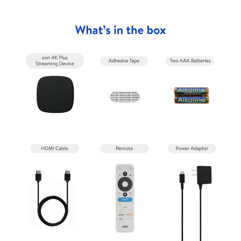 Onn 4k plus Android TV box (Brand new)