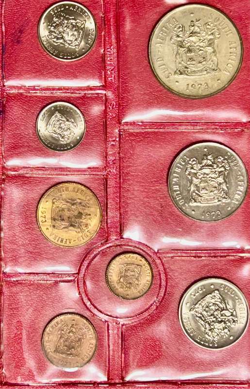 1973 UNC SILVER R1 MINT PACK  with SCARES 1/2 cent LOW MINTAGE BRILLIANT COINS