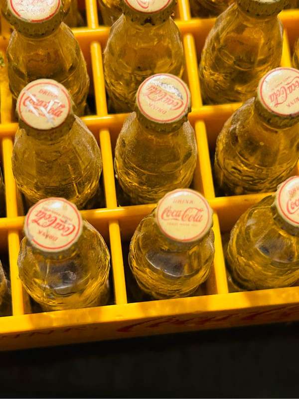COCA~COLA VINTAGE MINIATURE CRATE WITH 24 BOTTLES HIGHLY COLLECTABLE