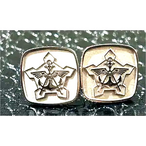 South African Defense Force ( SADF) Silver Plates Machete Buttons