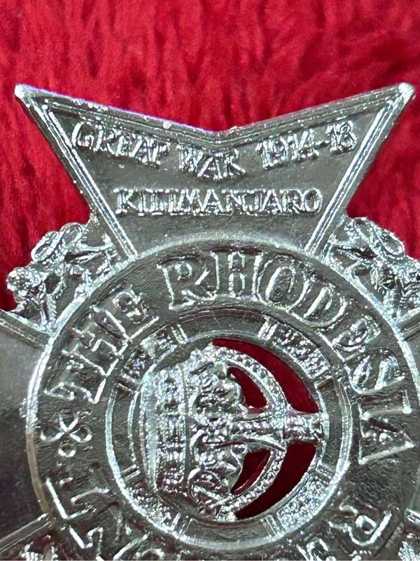 Rhodesia Regiment anodised cap badge circa 1972-80
