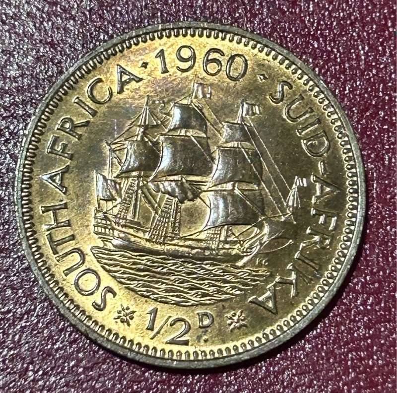 1960 UNION HALF PENNY EXCELLANT COIN