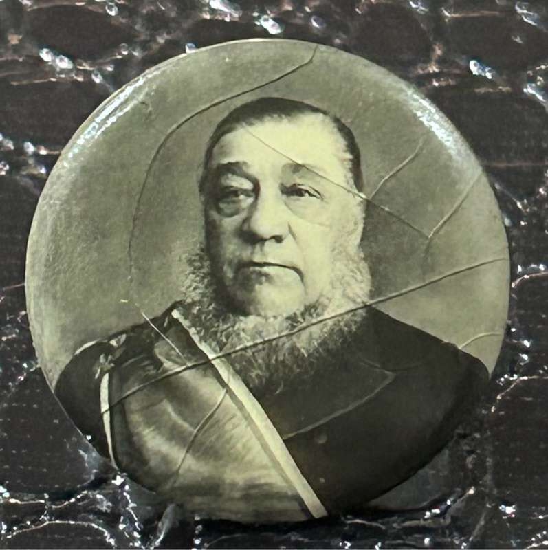 ANGLO BOER WAR PRES KRUGER BADGE MADE BY JJ FOUCHE VOLKSRUST ORIGINAL BADGE