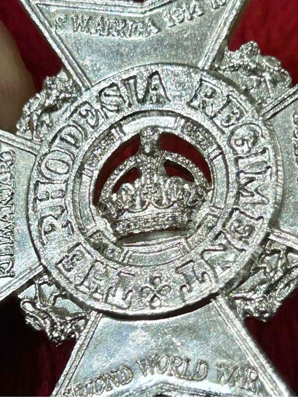 Rhodesia Regiment anodised cap badge circa 1972-80